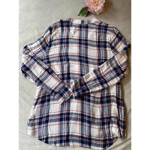 Max Jeans Womens Tartan Plaid Button-Down Shirt 1X - Picture 2 of 8